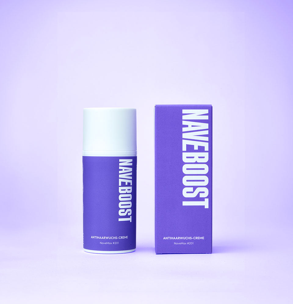 Naveboost Antihaarwuchs-Creme für sanfte Haut und langsames Haarwachstum