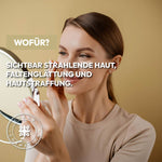 Anwendung der Anti-Aging Creme im Gesicht zur Reduktion von Falten und für straffere Haut.