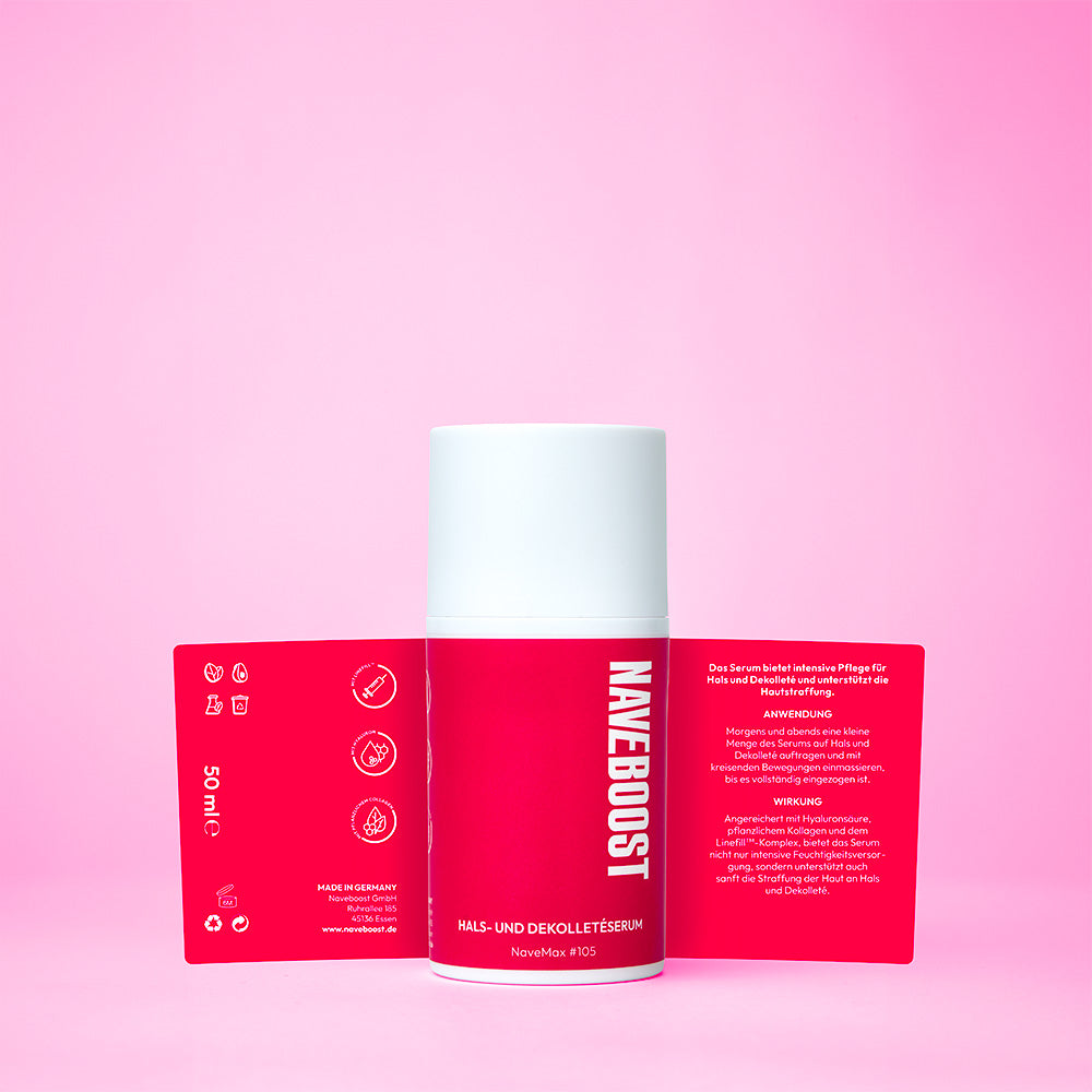 Anti-Aging für empfindliche Haut – Das Serum unterstützt die Hautelastizität und wirkt gegen Falten im Hals- und Dekolletébereich.