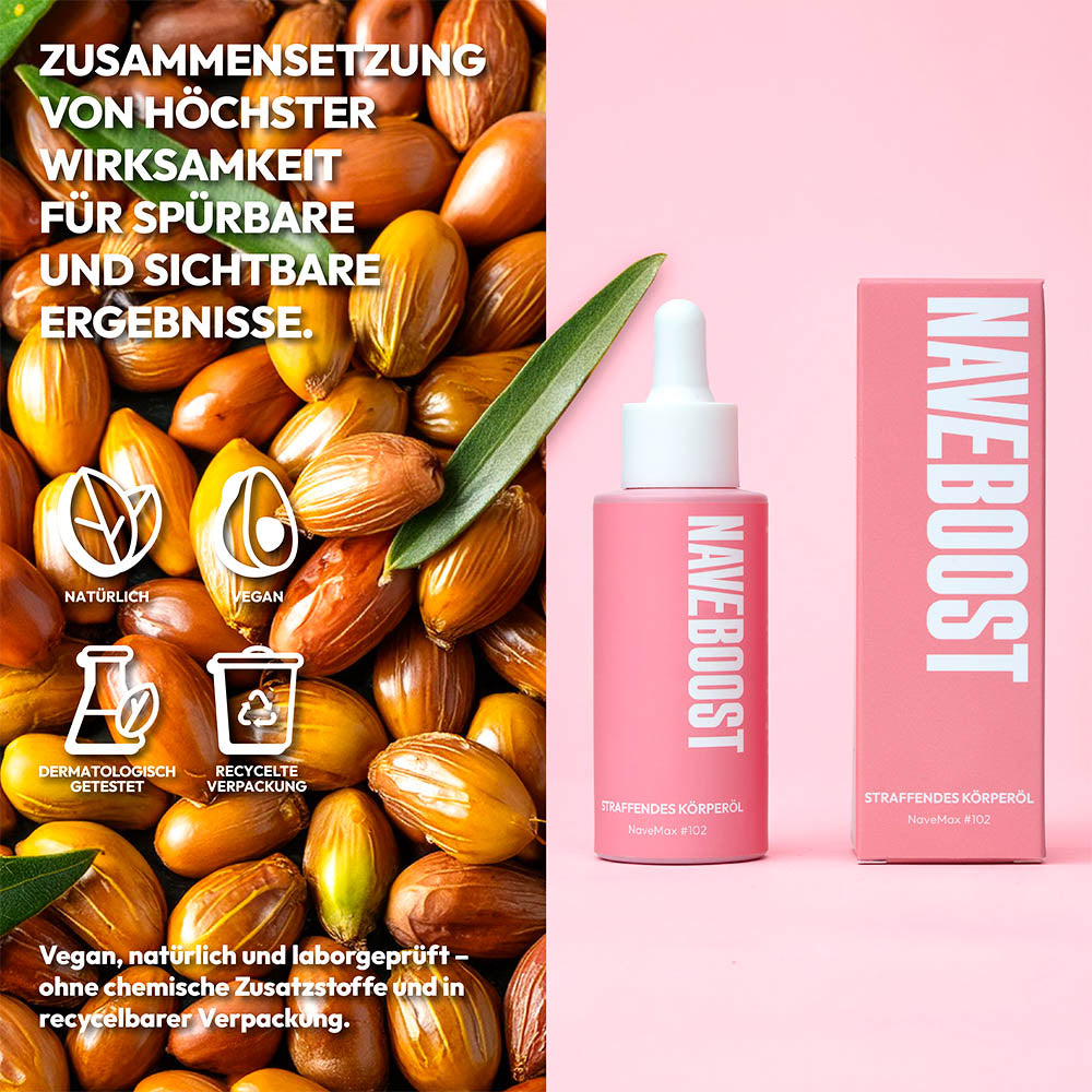 Cellulite-Öl mit natürlichen Wirkstoffen zur Reduktion von Cellulite