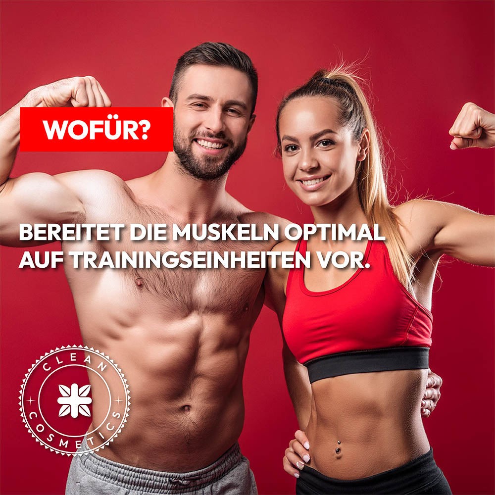Pre Workout Creme auf den Arm
