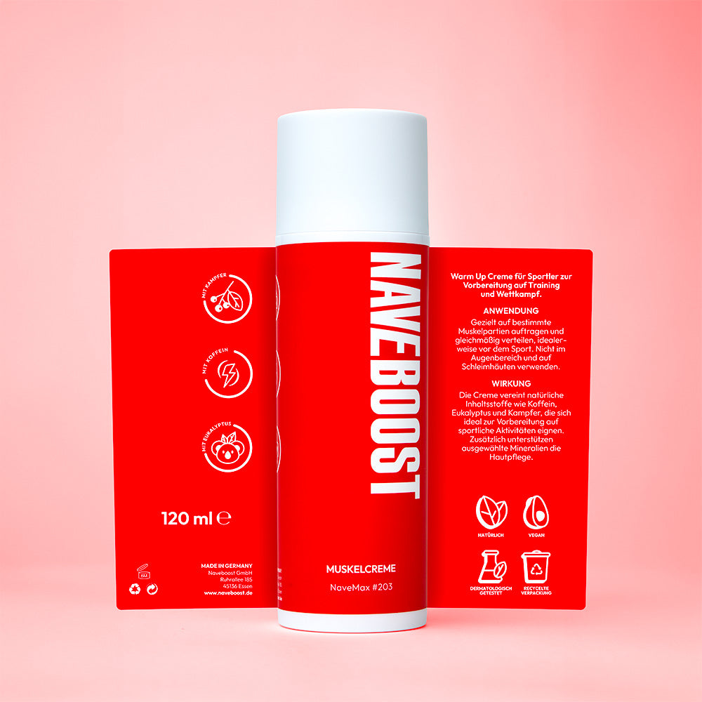 Detailaufnahme der Inhaltsstoffe auf der Rückseite der Creme-Verpackung, mit natürlichem Fokus